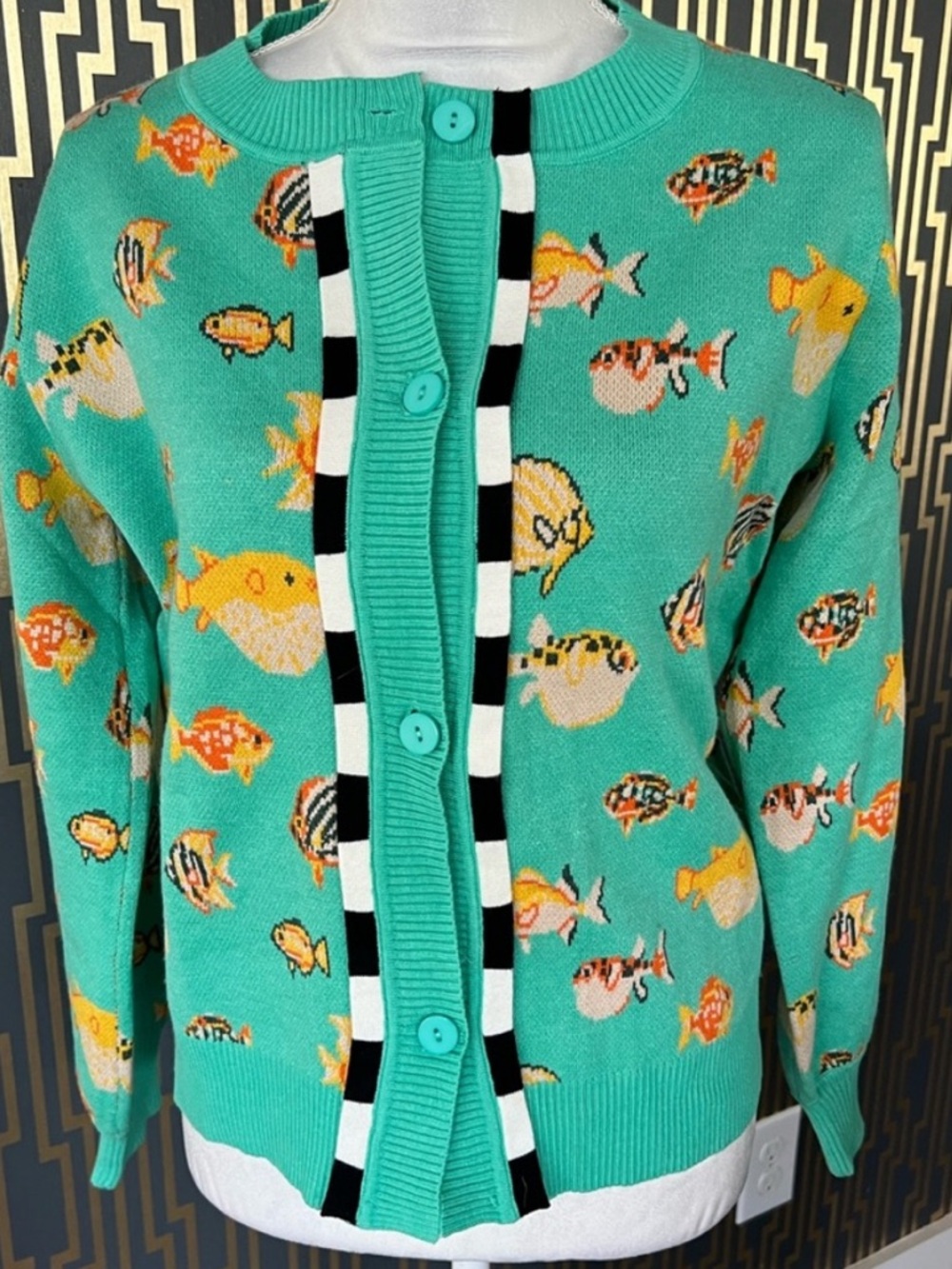 Never Fully Dressed fish cardigan EUC